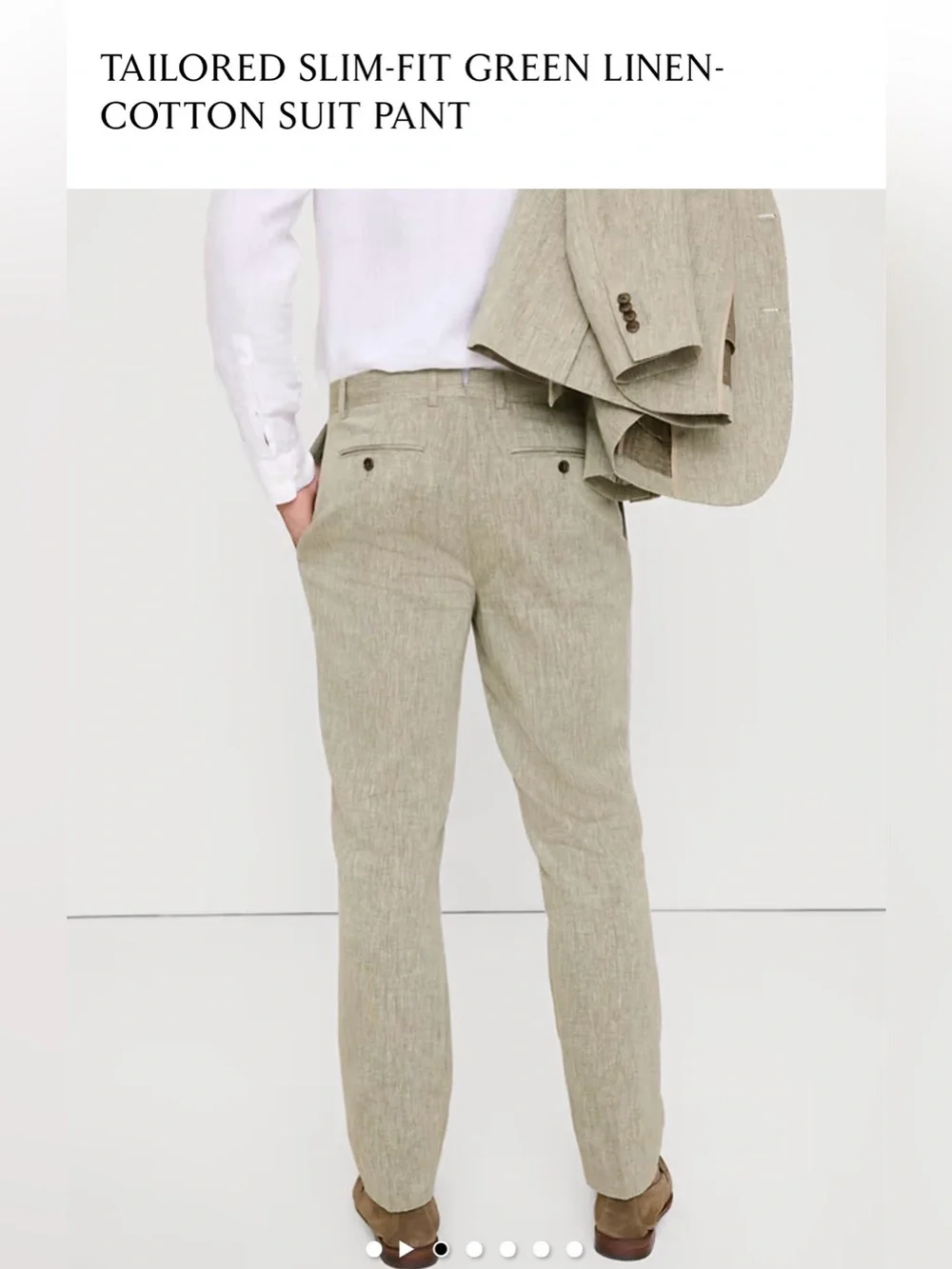 Banana Republic | Slim Fit | Green Linen Dress Pants | Men’s Size 38x32 NWOT
